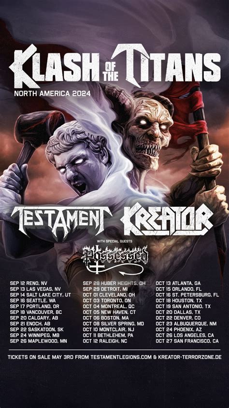 metal madness house of blues|TESTAMENT, KREATOR & POSSESSED Announce .